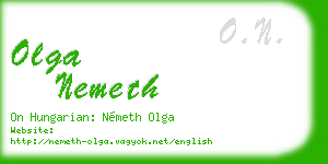 olga nemeth business card